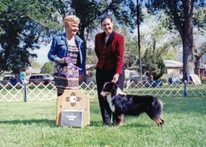 Cody going Winners Dog at ASANM under ASCA Breeder Judge Janet Goin, September 23, 2000.          